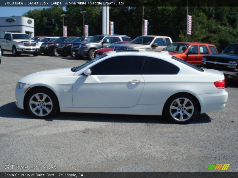 Alpine White / Saddle Brown/Black 2008 BMW 3 Series 335xi Coupe