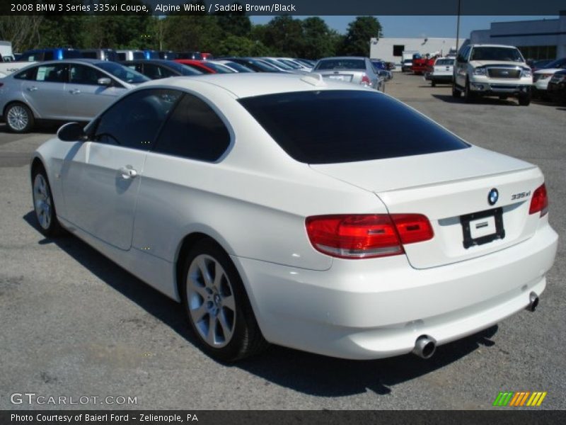 Alpine White / Saddle Brown/Black 2008 BMW 3 Series 335xi Coupe