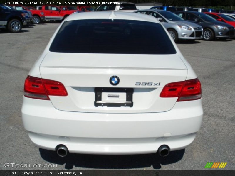 Alpine White / Saddle Brown/Black 2008 BMW 3 Series 335xi Coupe