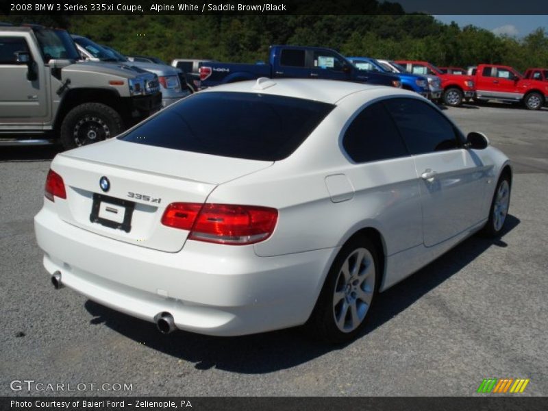 Alpine White / Saddle Brown/Black 2008 BMW 3 Series 335xi Coupe