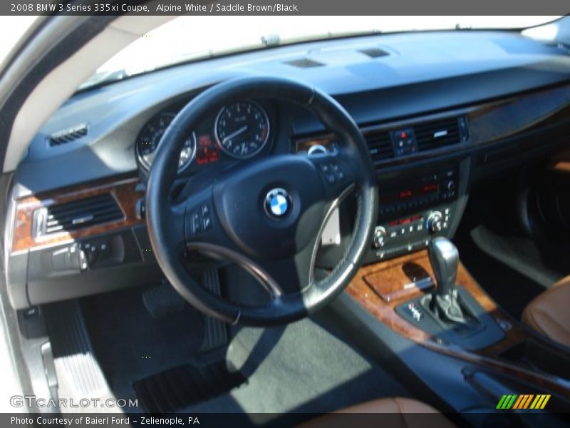 Alpine White / Saddle Brown/Black 2008 BMW 3 Series 335xi Coupe