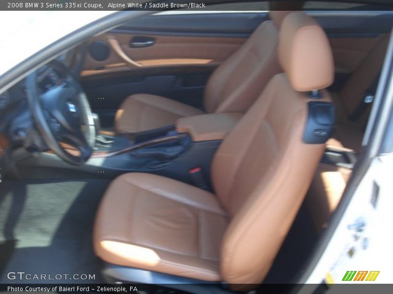 Alpine White / Saddle Brown/Black 2008 BMW 3 Series 335xi Coupe