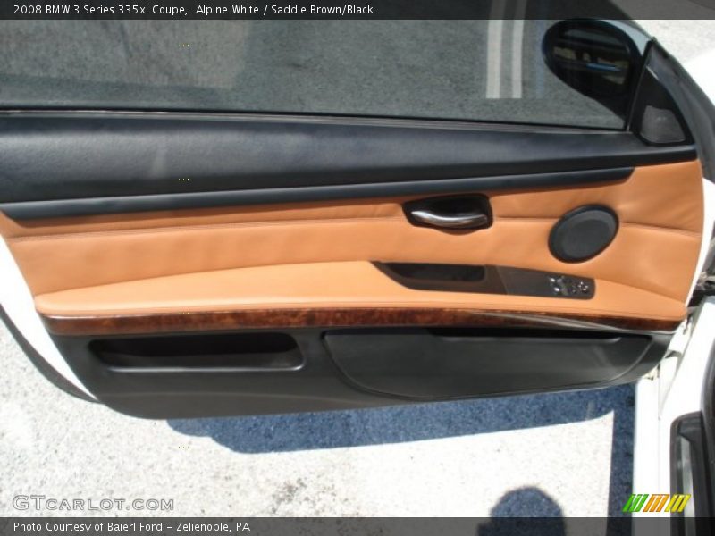 Alpine White / Saddle Brown/Black 2008 BMW 3 Series 335xi Coupe