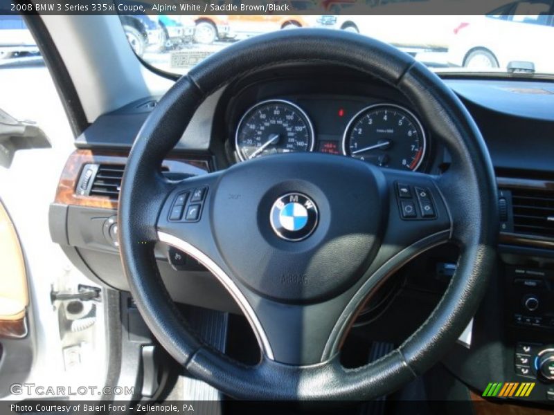 Alpine White / Saddle Brown/Black 2008 BMW 3 Series 335xi Coupe