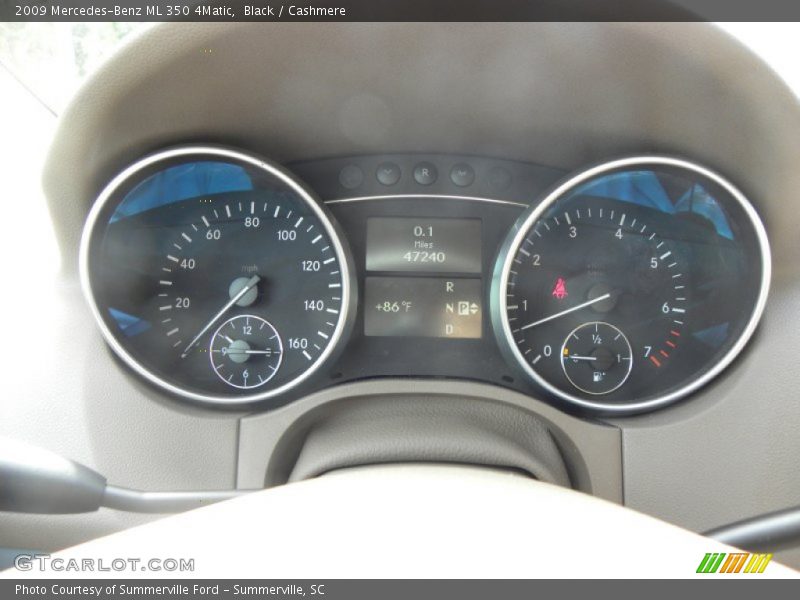 Black / Cashmere 2009 Mercedes-Benz ML 350 4Matic