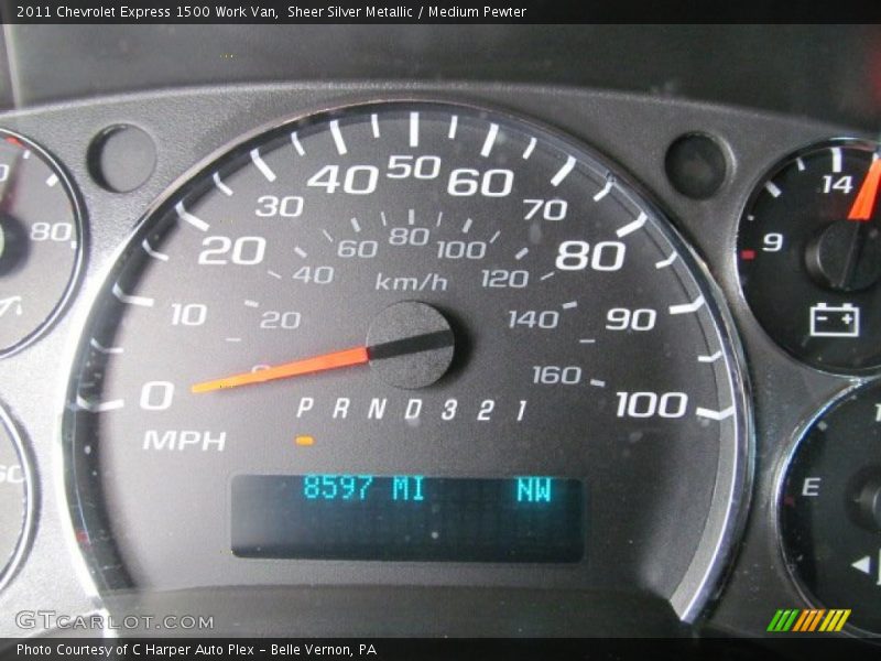 Sheer Silver Metallic / Medium Pewter 2011 Chevrolet Express 1500 Work Van