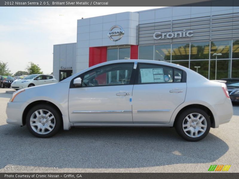 Brilliant Silver Metallic / Charcoal 2012 Nissan Sentra 2.0 S