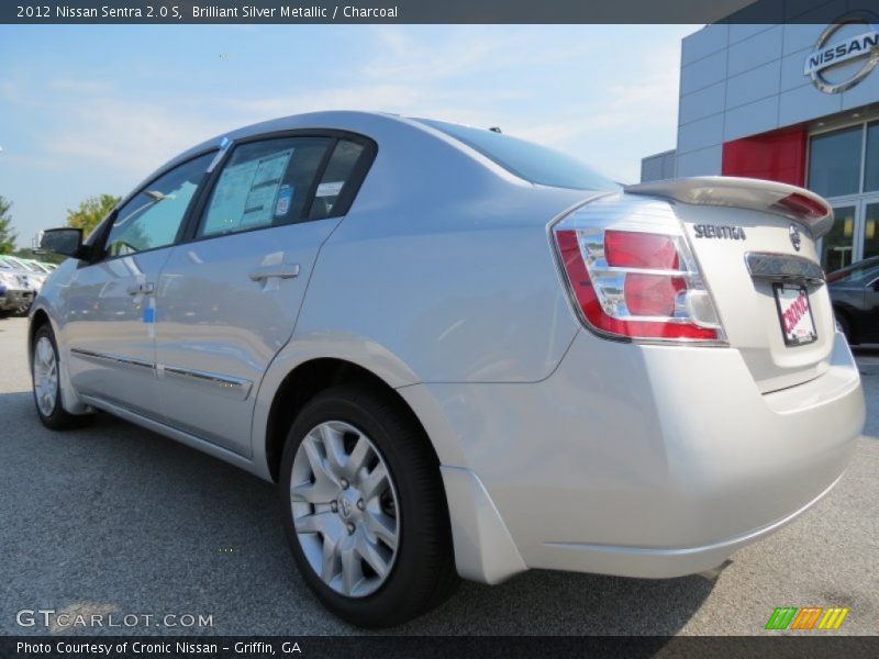 Brilliant Silver Metallic / Charcoal 2012 Nissan Sentra 2.0 S