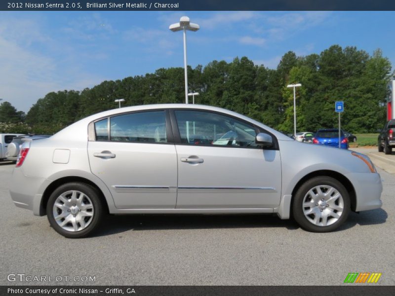 Brilliant Silver Metallic / Charcoal 2012 Nissan Sentra 2.0 S