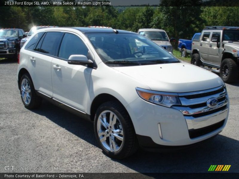White Suede / Medium Light Stone 2013 Ford Edge SEL AWD