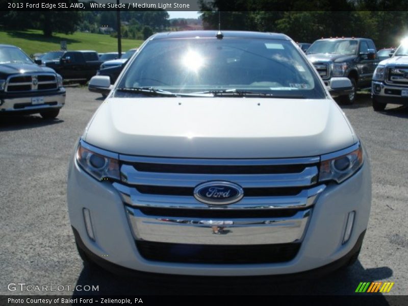 White Suede / Medium Light Stone 2013 Ford Edge SEL AWD