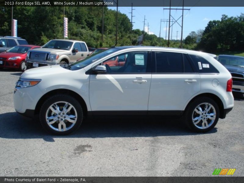 White Suede / Medium Light Stone 2013 Ford Edge SEL AWD