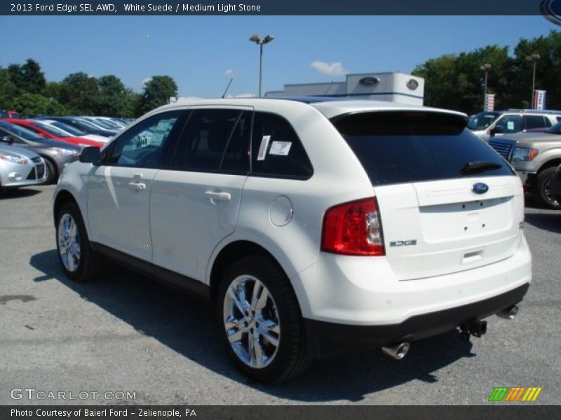 White Suede / Medium Light Stone 2013 Ford Edge SEL AWD