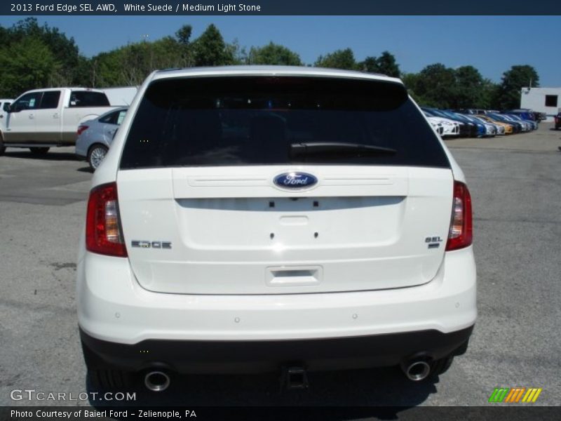 White Suede / Medium Light Stone 2013 Ford Edge SEL AWD