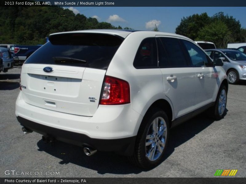White Suede / Medium Light Stone 2013 Ford Edge SEL AWD
