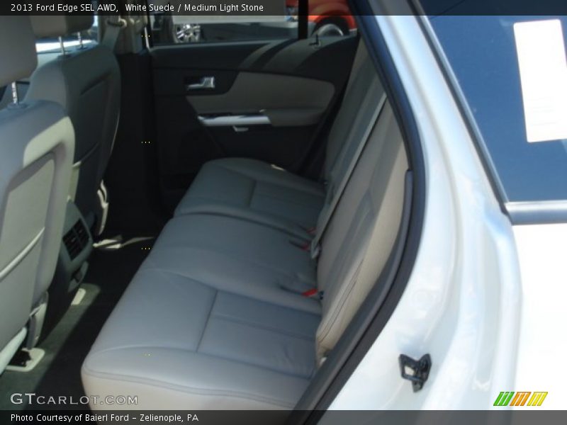 White Suede / Medium Light Stone 2013 Ford Edge SEL AWD