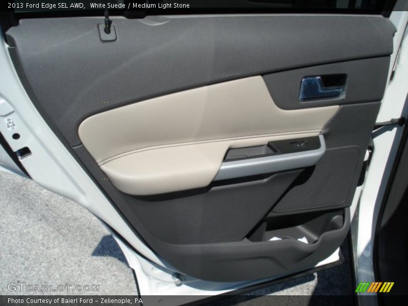 White Suede / Medium Light Stone 2013 Ford Edge SEL AWD