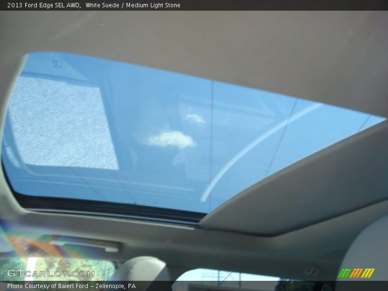 White Suede / Medium Light Stone 2013 Ford Edge SEL AWD