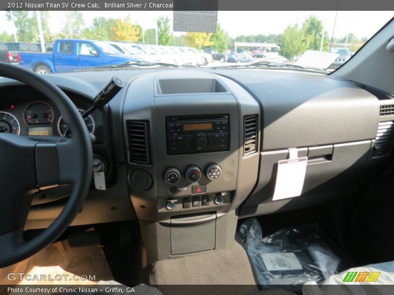 Brilliant Silver / Charcoal 2012 Nissan Titan SV Crew Cab