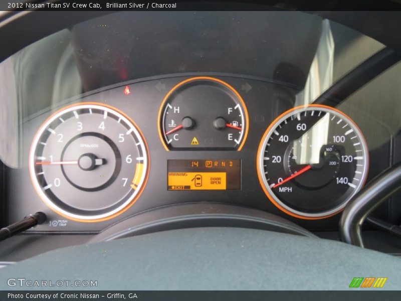 Brilliant Silver / Charcoal 2012 Nissan Titan SV Crew Cab