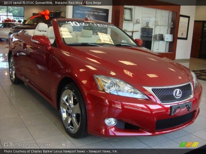 Matador Red Mica / Ecru Beige 2010 Lexus IS 350C Convertible