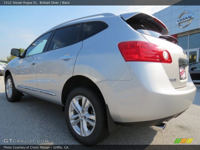 Brilliant Silver / Black 2012 Nissan Rogue SV