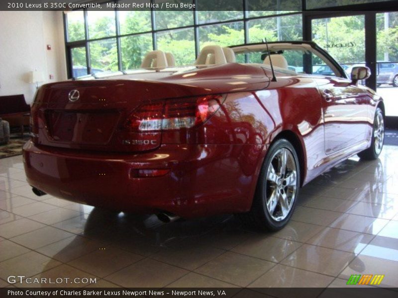 Matador Red Mica / Ecru Beige 2010 Lexus IS 350C Convertible