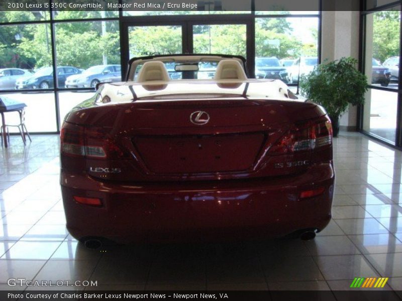 Matador Red Mica / Ecru Beige 2010 Lexus IS 350C Convertible