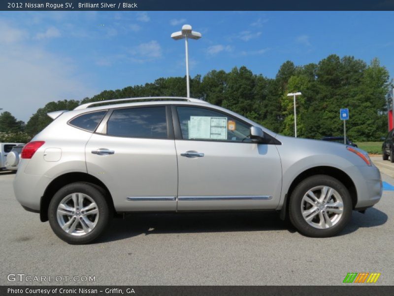 Brilliant Silver / Black 2012 Nissan Rogue SV