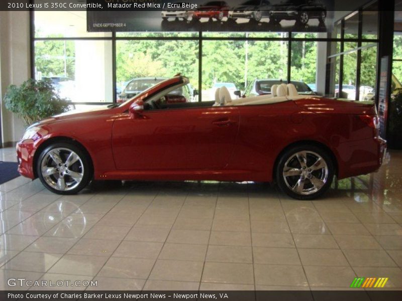 Matador Red Mica / Ecru Beige 2010 Lexus IS 350C Convertible