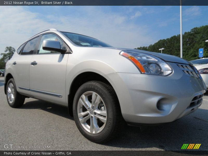 Brilliant Silver / Black 2012 Nissan Rogue SV