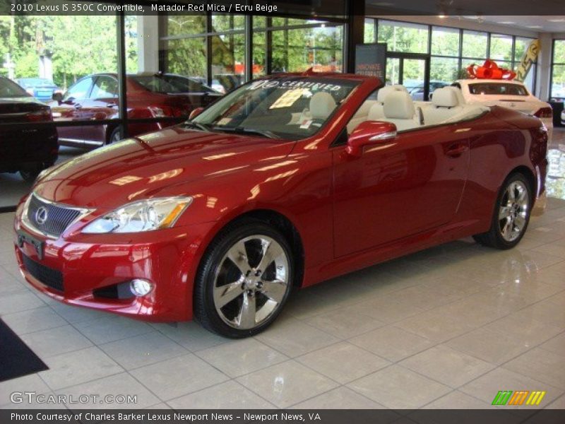 Matador Red Mica / Ecru Beige 2010 Lexus IS 350C Convertible