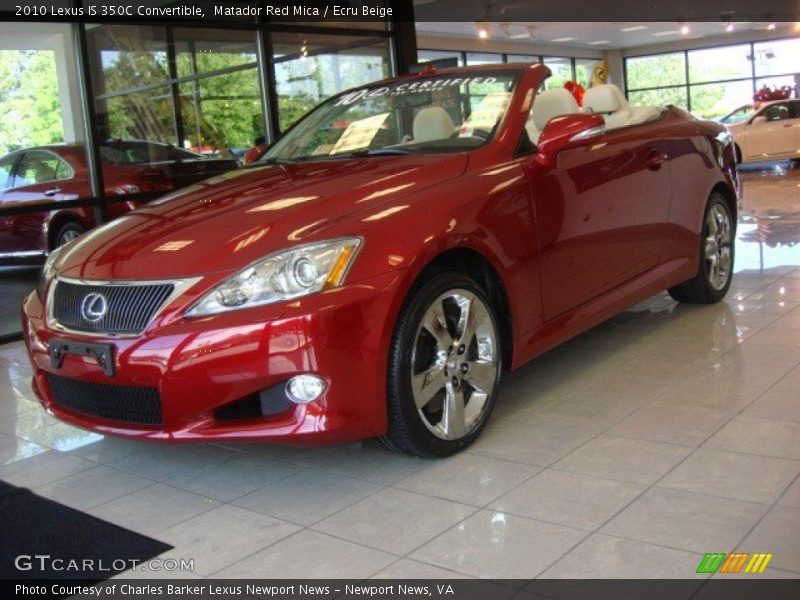 Matador Red Mica / Ecru Beige 2010 Lexus IS 350C Convertible
