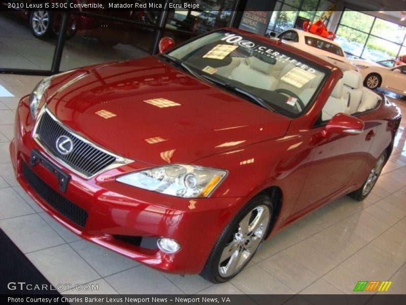 Matador Red Mica / Ecru Beige 2010 Lexus IS 350C Convertible