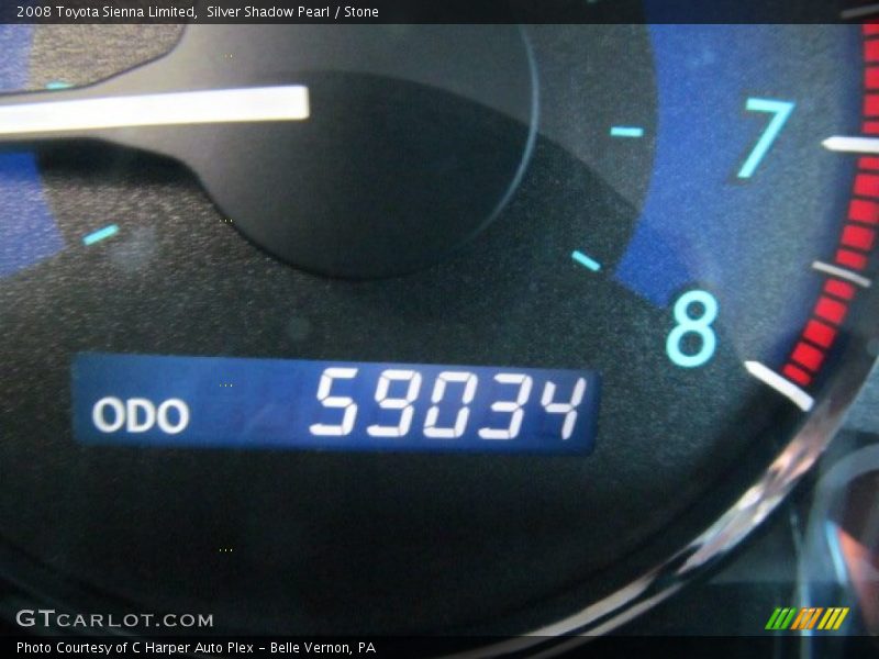 Silver Shadow Pearl / Stone 2008 Toyota Sienna Limited