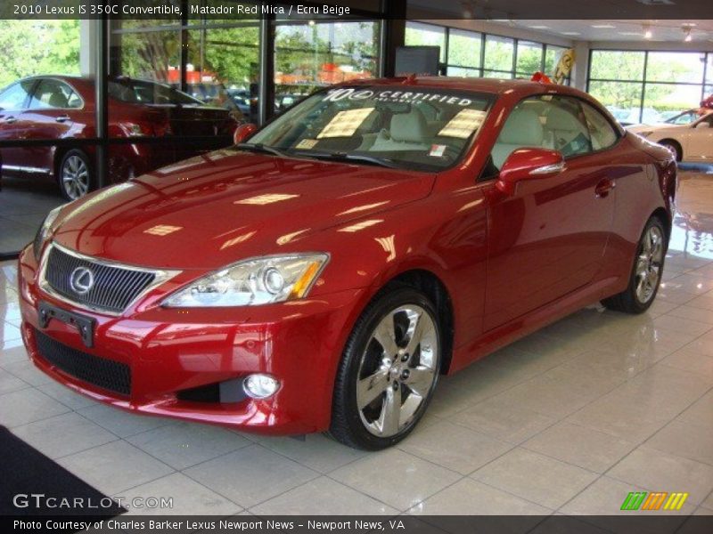 Matador Red Mica / Ecru Beige 2010 Lexus IS 350C Convertible