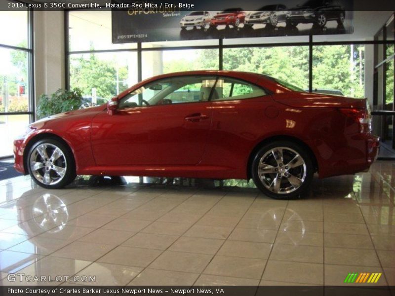 Matador Red Mica / Ecru Beige 2010 Lexus IS 350C Convertible