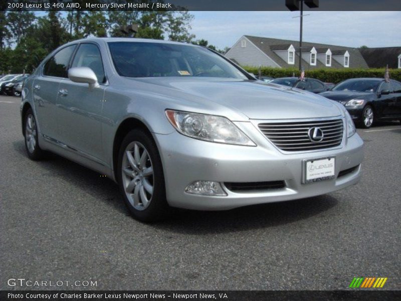 Mercury Silver Metallic / Black 2009 Lexus LS 460 AWD