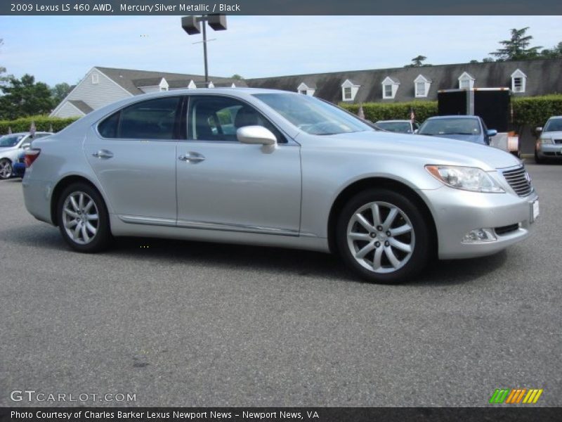 Mercury Silver Metallic / Black 2009 Lexus LS 460 AWD
