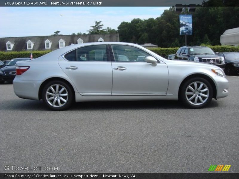 Mercury Silver Metallic / Black 2009 Lexus LS 460 AWD