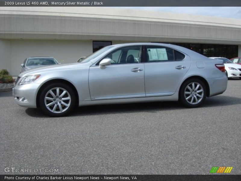 Mercury Silver Metallic / Black 2009 Lexus LS 460 AWD