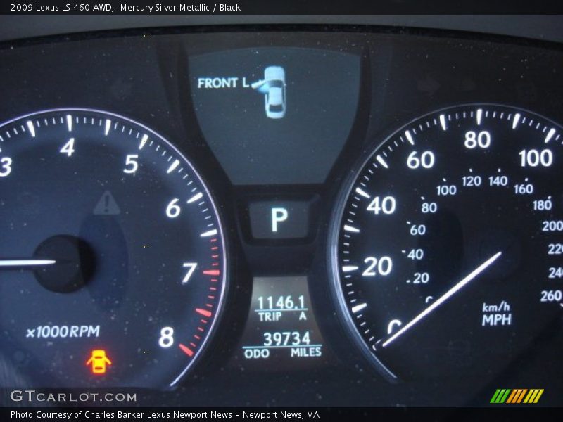 Mercury Silver Metallic / Black 2009 Lexus LS 460 AWD