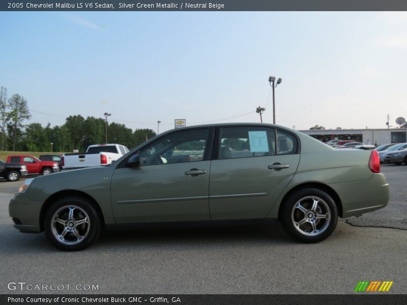 Silver Green Metallic / Neutral Beige 2005 Chevrolet Malibu LS V6 Sedan