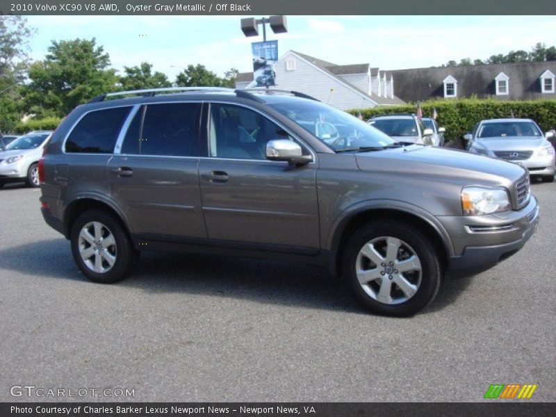 Oyster Gray Metallic / Off Black 2010 Volvo XC90 V8 AWD