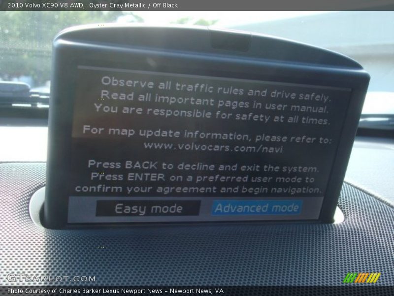 Oyster Gray Metallic / Off Black 2010 Volvo XC90 V8 AWD