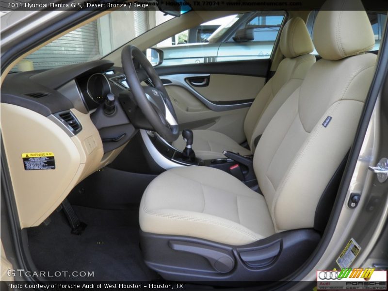 Desert Bronze / Beige 2011 Hyundai Elantra GLS