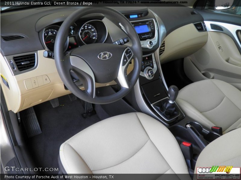 Desert Bronze / Beige 2011 Hyundai Elantra GLS