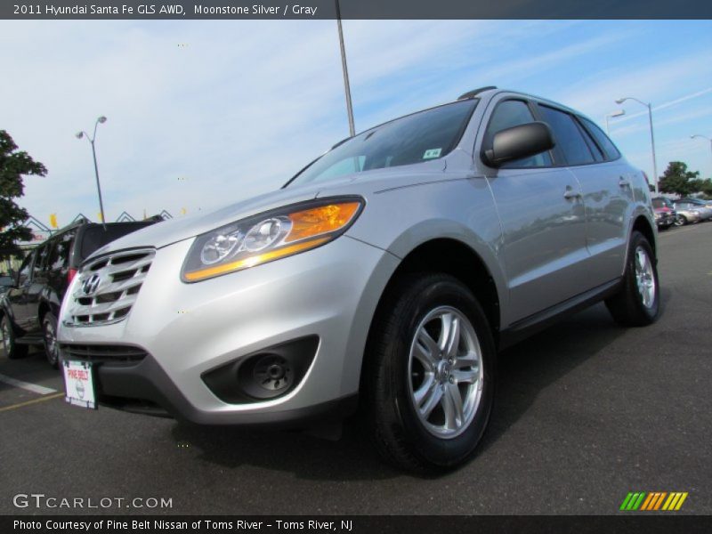 Moonstone Silver / Gray 2011 Hyundai Santa Fe GLS AWD
