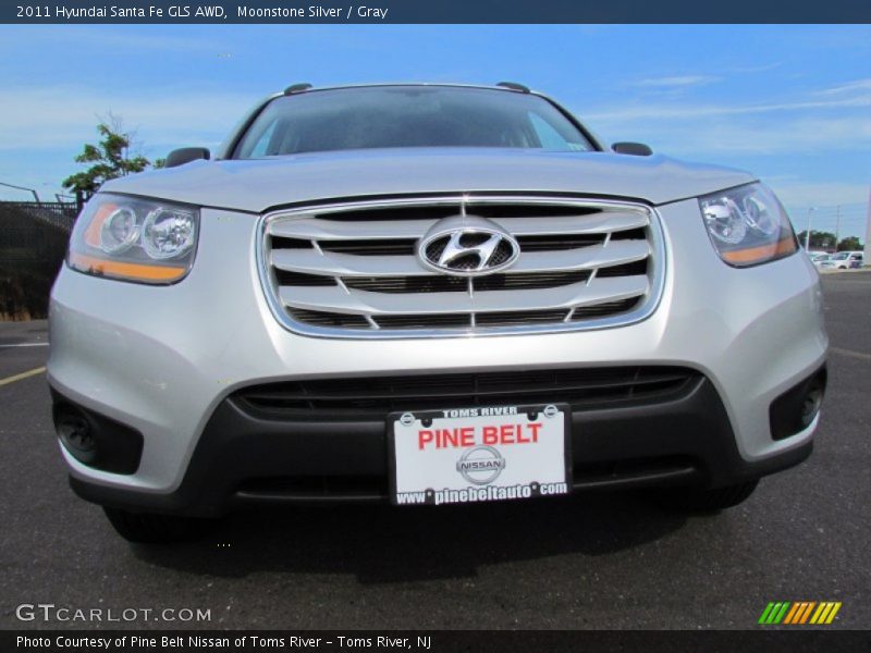 Moonstone Silver / Gray 2011 Hyundai Santa Fe GLS AWD