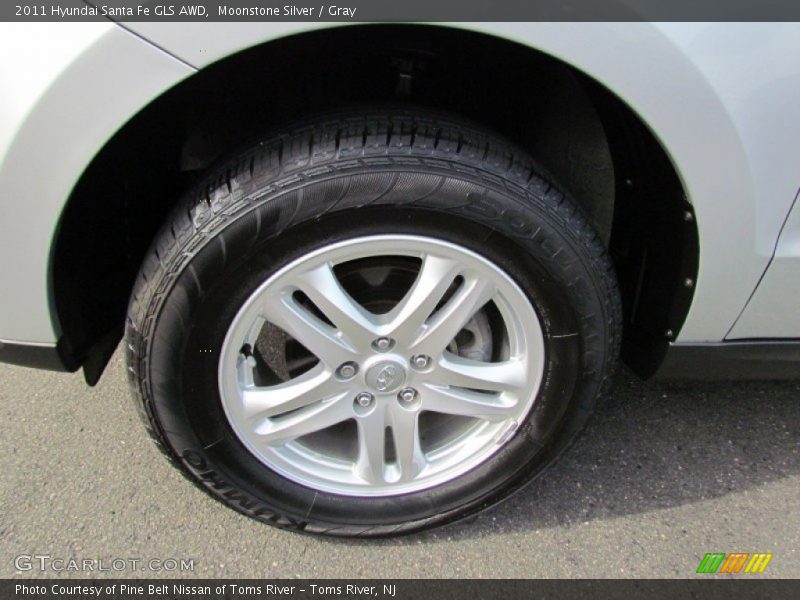 Moonstone Silver / Gray 2011 Hyundai Santa Fe GLS AWD